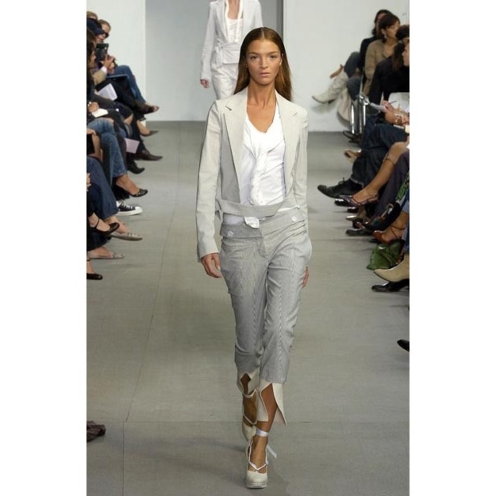 Helmut Lang SS 2005 Archive Twisted Draped Sleeveless Top White IT 40 S XS - Picture 3 of 9